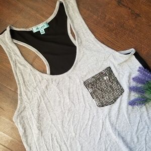 The Arte ZENANA Semi Sheer Razerback Sequin Med